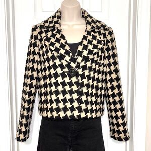 Like New Nine West one button houndstooth Super Sharp blazer/jacket
